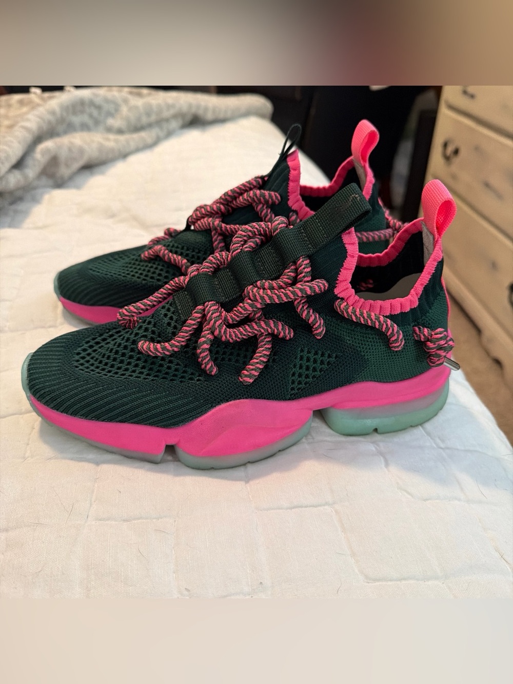 Sia Collective Model CV 0.02 MVP Highs Green Pink Glow In Dark W 7 M 5 Sneakers